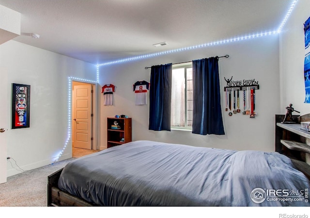 view of carpeted bedroom