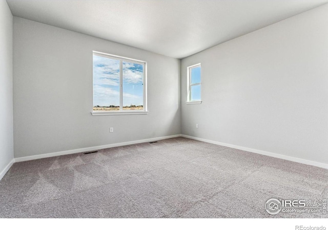 spare room with carpet floors