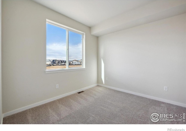 view of carpeted empty room