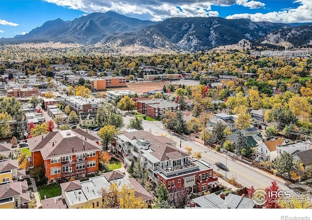 aerial view featuring a mountain view