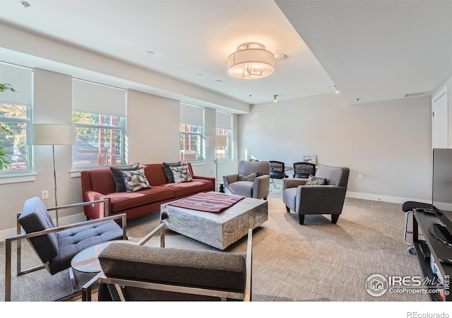 view of carpeted living room