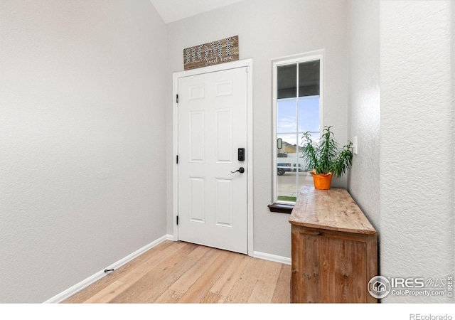 foyer featuring light hardwood / wood-style flooring