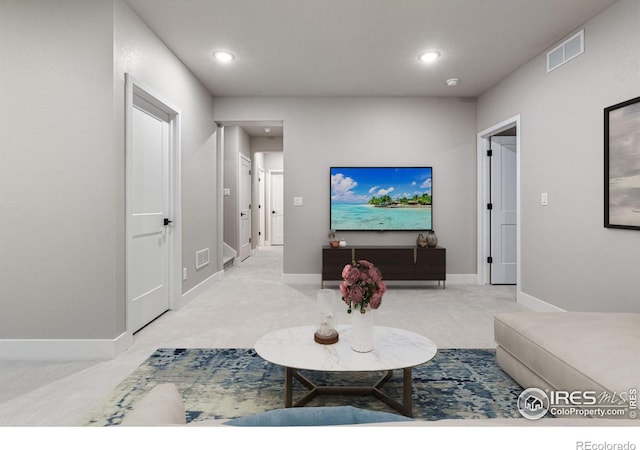 view of carpeted living room