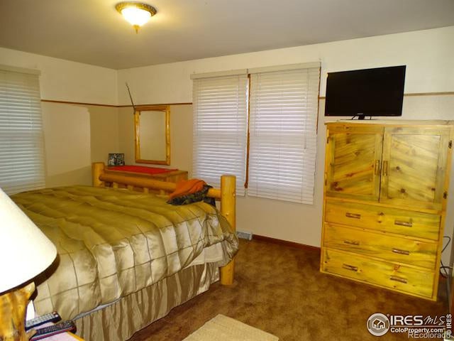 view of carpeted bedroom