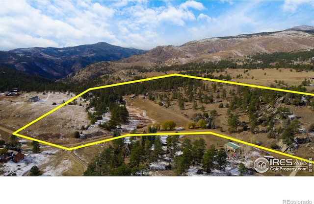 329 Snow Top Dr, Drake, CO 80515 - view of rural area featuring mountains and property boundaries highlighted