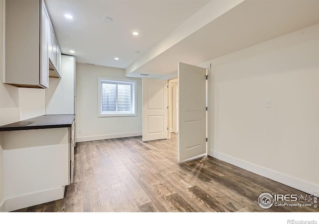 interior space featuring light hardwood / wood-style flooring