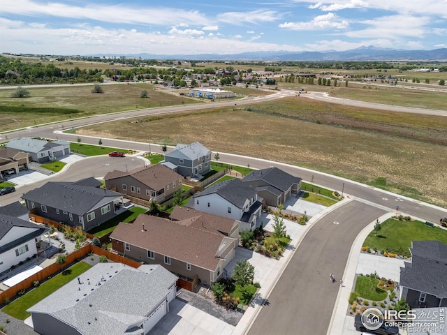 aerial view featuring a mountain view