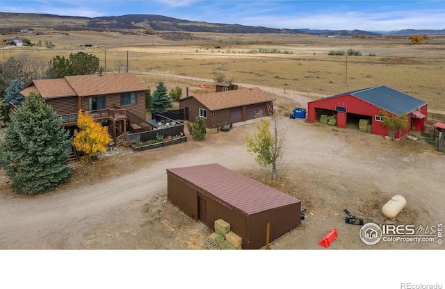 bird's eye view featuring a mountain view