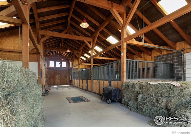 view of horse barn