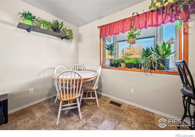 view of dining room