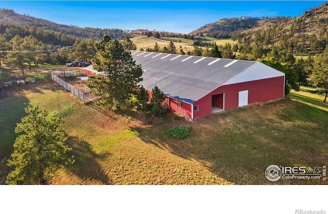 aerial view featuring a mountain view