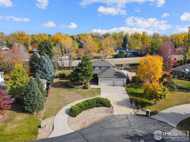 birds eye view of property