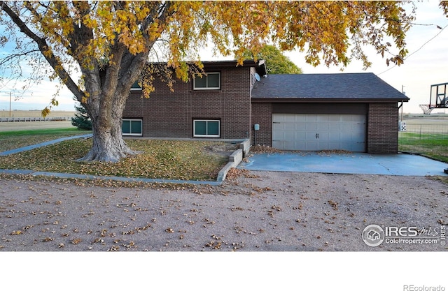 front facade with a garage