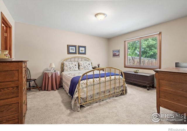 bedroom with carpet floors