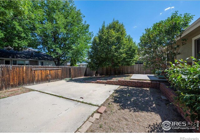 view of patio featuring a fenced backyard