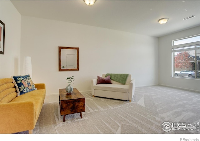 view of carpeted living room