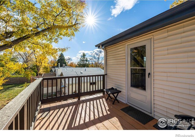 view of wooden deck