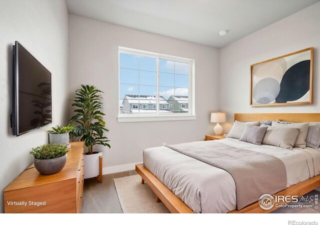 view of carpeted bedroom