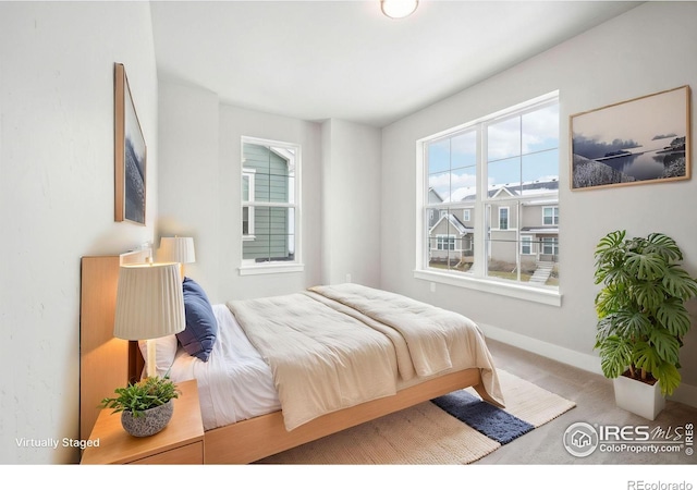 bedroom with carpet