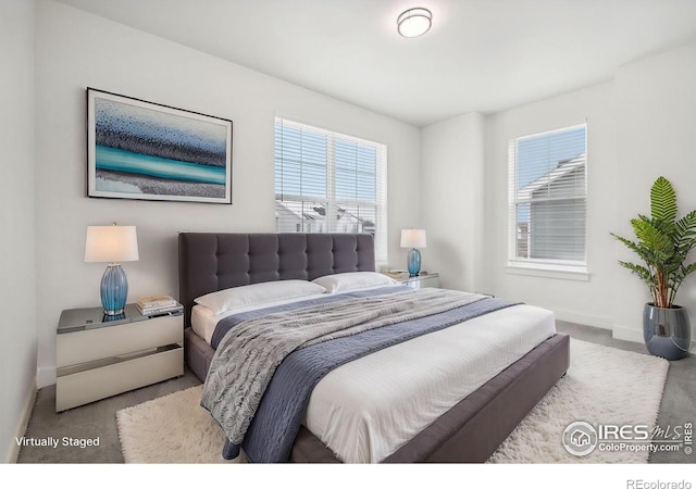 view of carpeted bedroom