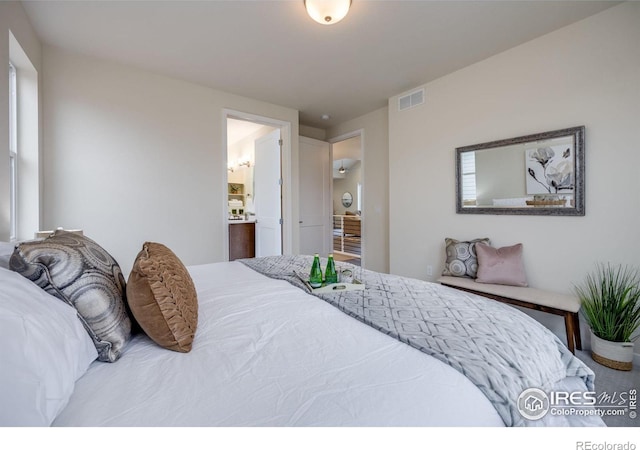 bedroom with ensuite bathroom