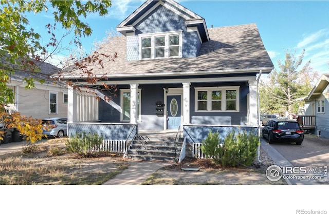 view of front of house with covered porch