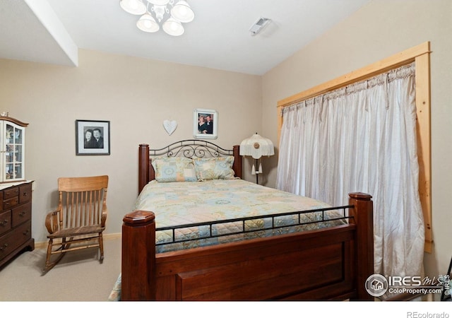 view of carpeted bedroom