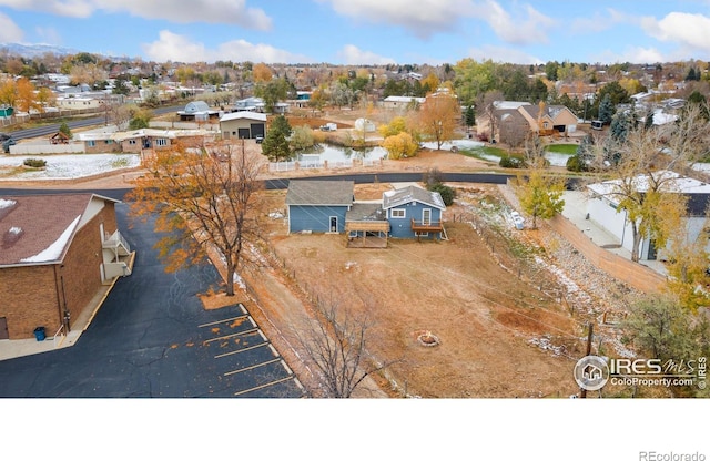 aerial view featuring a residential view