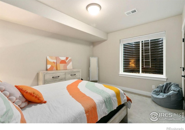 view of carpeted bedroom