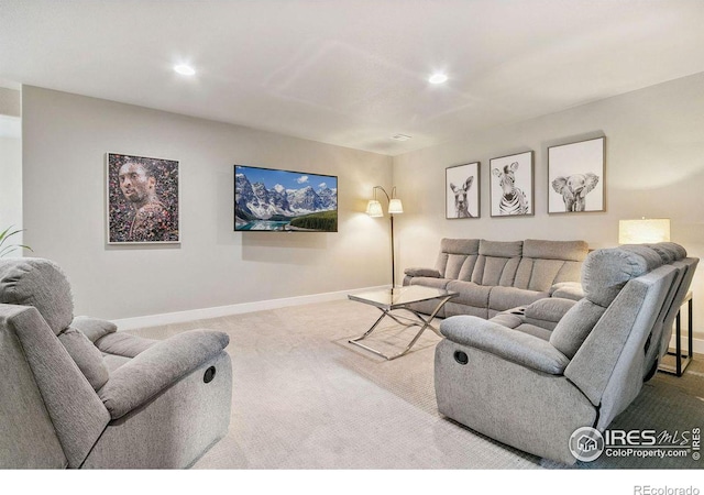 view of carpeted living room