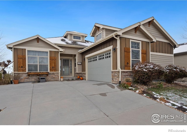 craftsman-style home featuring a garage