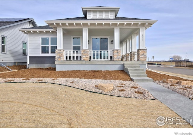 view of front of house with a porch