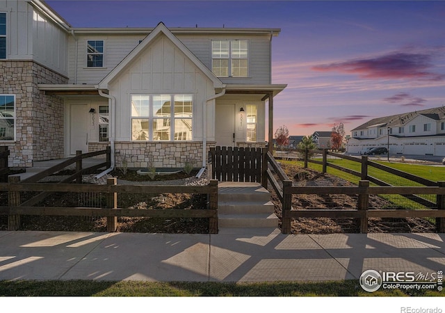 view of front of home with a porch