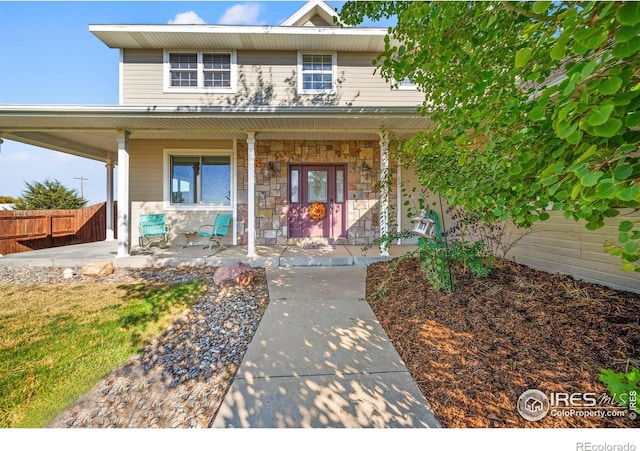 view of front of house featuring a porch