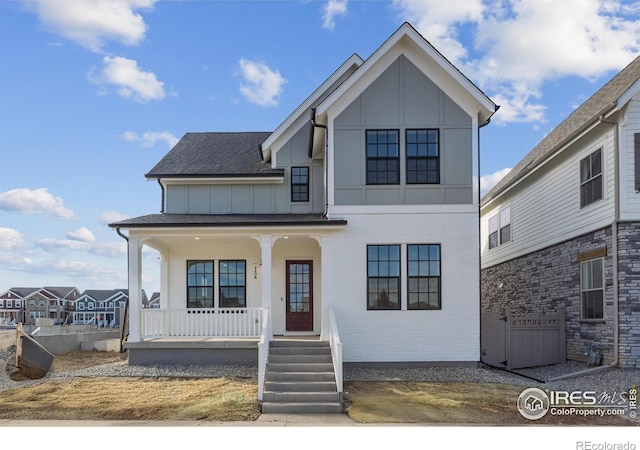 view of front of home with a porch