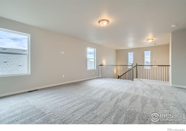 view of carpeted spare room