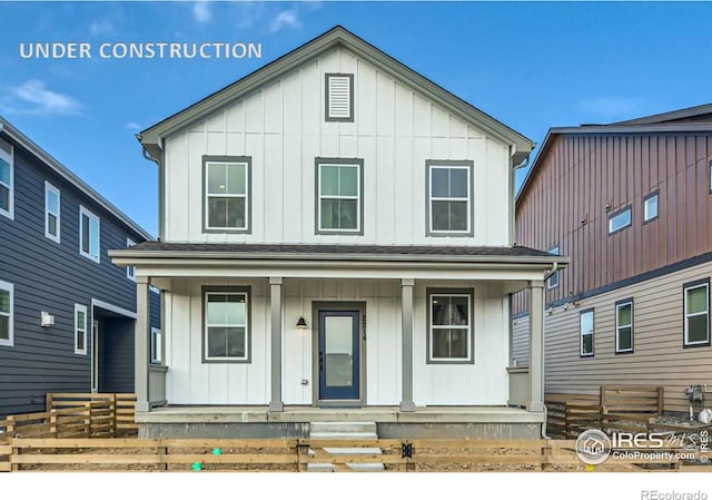 view of front of home with a porch