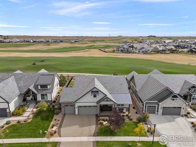 bird's eye view with a residential view