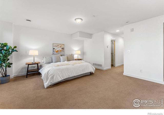 view of carpeted bedroom