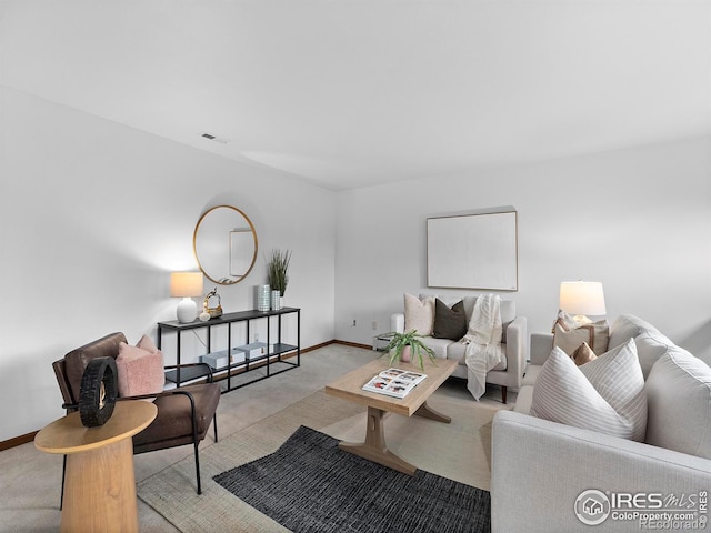 view of carpeted living room