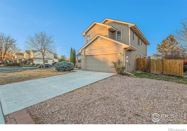 view of property exterior featuring a garage