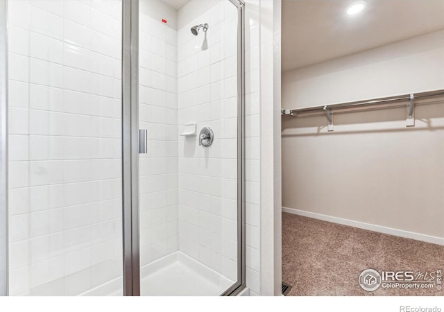 bathroom with an enclosed shower