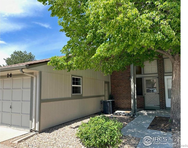 view of front of home with central AC unit