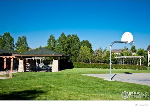 exterior space featuring basketball court