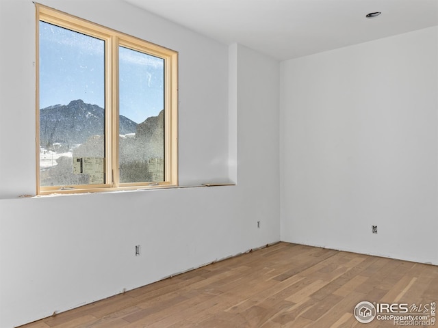 empty room featuring hardwood / wood-style flooring