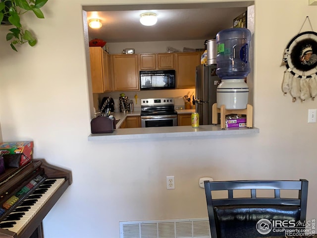 kitchen with stainless steel appliances