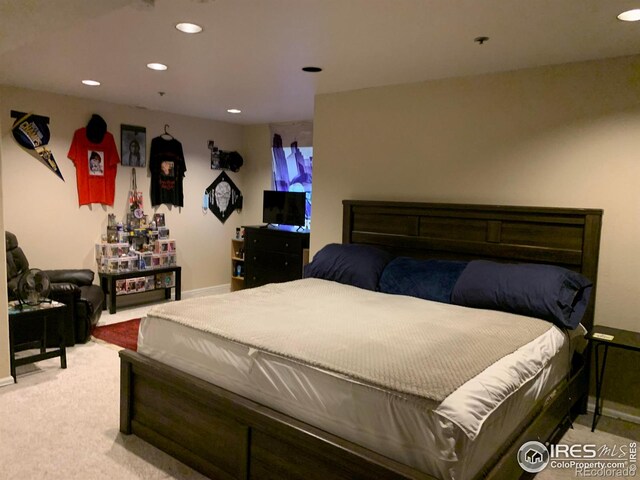 bedroom with carpet floors