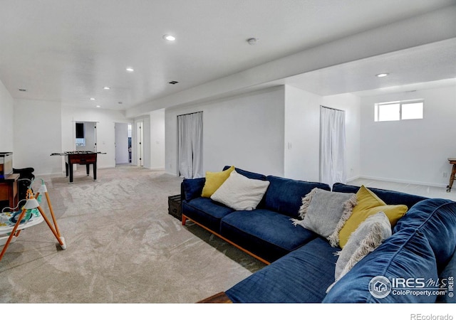 view of carpeted living room