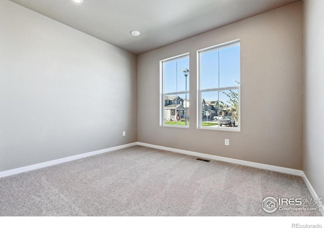 view of carpeted empty room