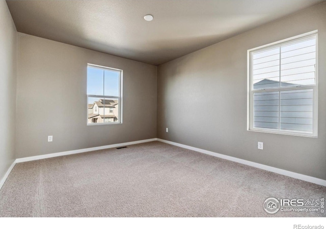 empty room featuring carpet floors